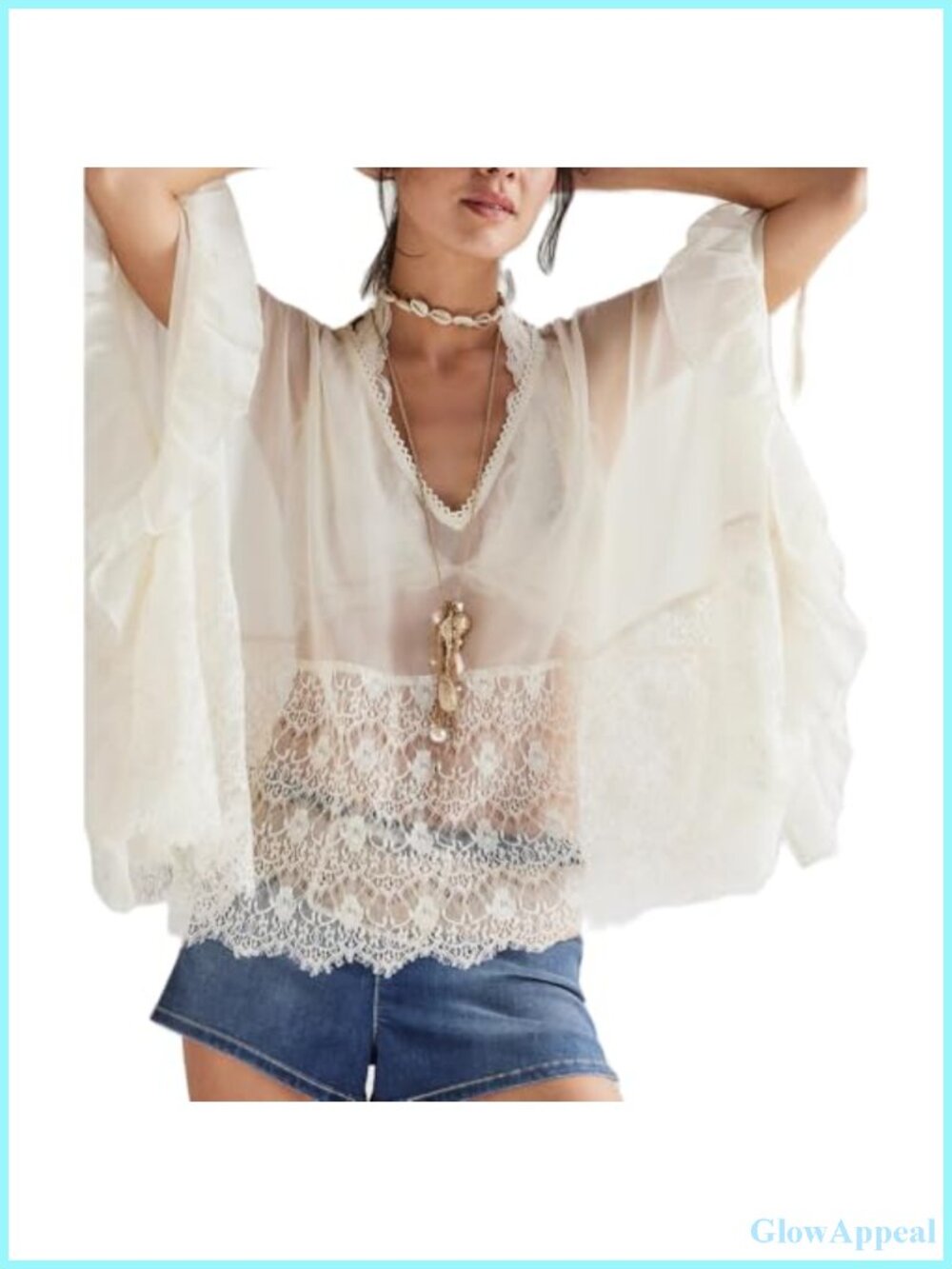 Women Tie Front Long Sleeve Chiffon Blouse Loose Fit Flowy Boho Y2K